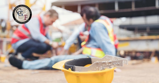 Construction builder worker accident at construction site