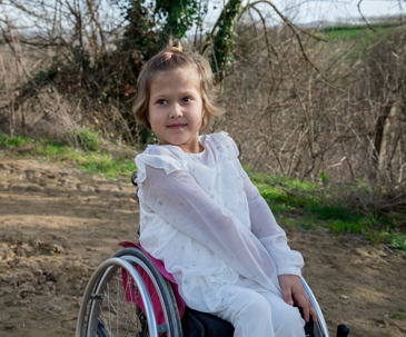 Child in wheelchair